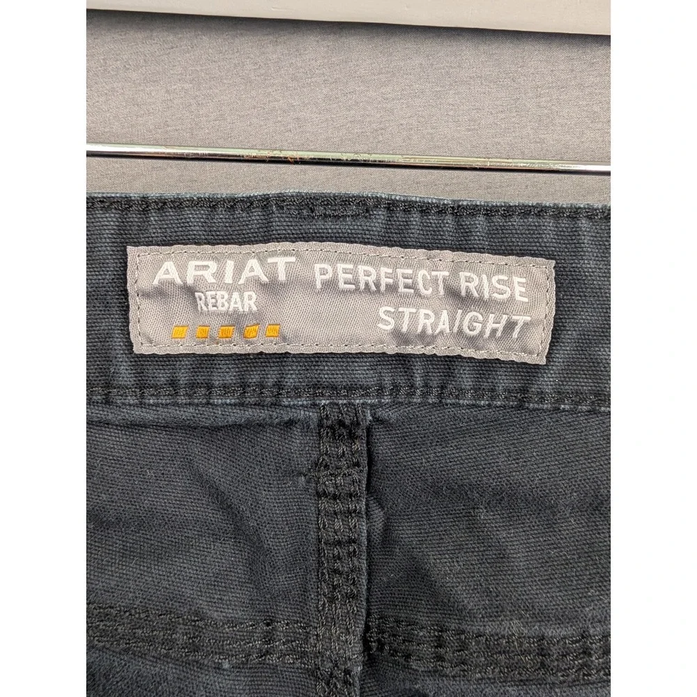 Ariat Rebar Made Tough Shorts Mens 32 Black Perfect‎ Rise Straight